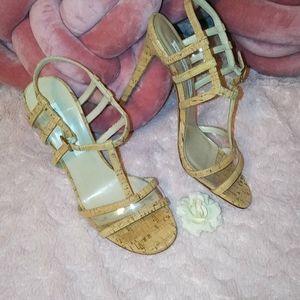 DVF💕Cork Strappy Heels ❣️